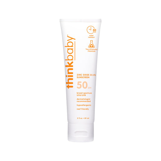 Écran Solaire Minéral Bébé SPF 50+ Thinkbaby – Écran Solaire Naturel et Sûr pour Bébés – Résistant à l'Eau – Large Spectre – Crème Solaire Bébé, 89 ml (3 Oz) 🍁 All In One Marketplace Canada