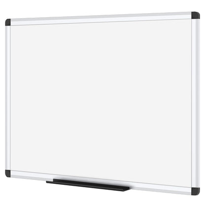 VIZ-PRO Magnetic White Board, Dry Erase Board 24 X 18 Inches, Whiteboard with Silver Aluminium Frame