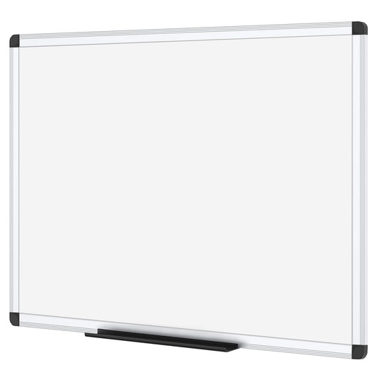 VIZ-PRO Magnetic White Board, Dry Erase Board 24 X 18 Inches, Whiteboard with Silver Aluminium Frame