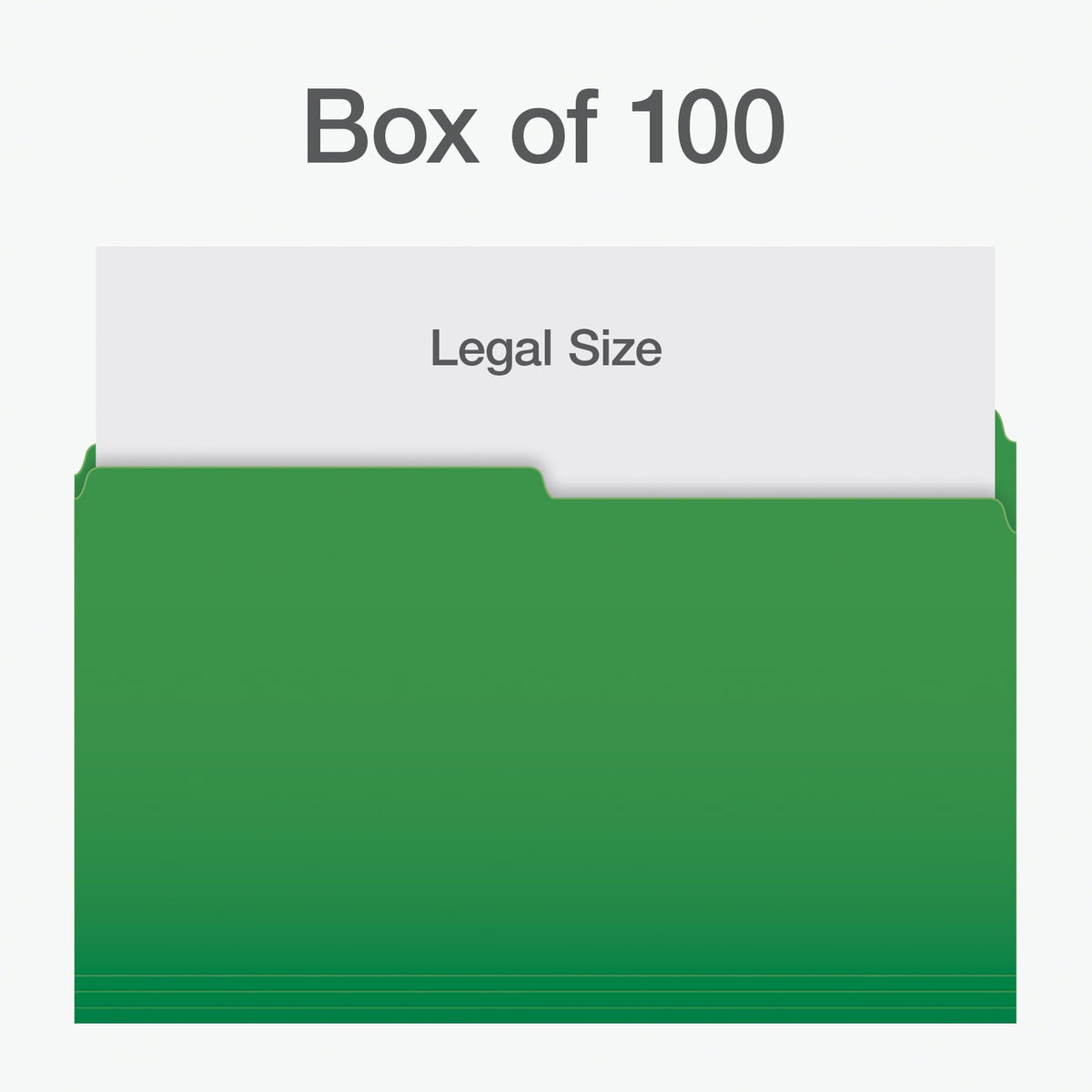 Pendaflex File Folders - Green Colour File Organizers, 1/2 Cut Tab, Legal Size, Durable Paper Stock, 100/Box, Ideal for Office, Home, and School Organization