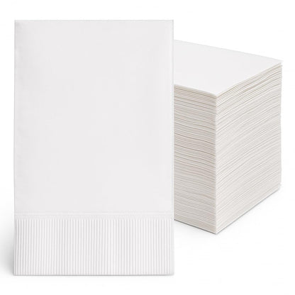 Perfect Stix White Dinner Napkin-300 2-Ply White Dinner Napkins, 0.1" Height, 17" width, 15" Length (Pack of 300) Perfect Stix