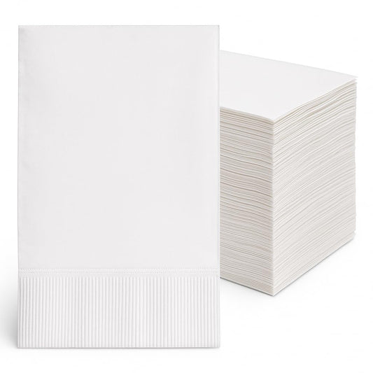 Perfect Stix White Dinner Napkin-300 2-Ply White Dinner Napkins, 0.1" Height, 17" width, 15" Length (Pack of 300) Perfect Stix