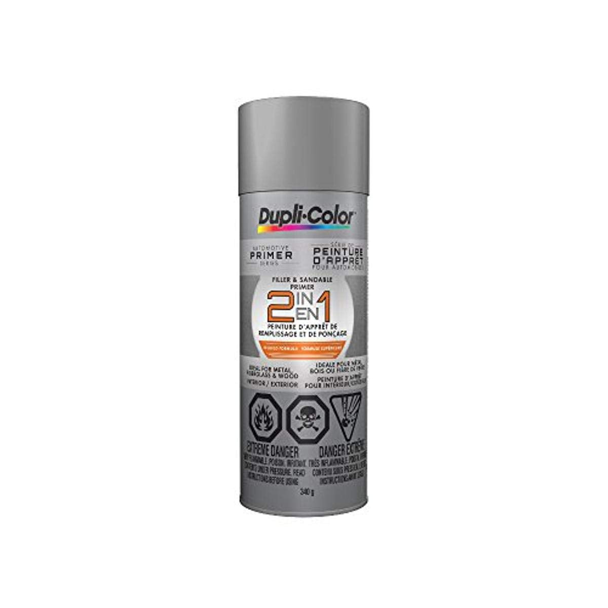 Dupli-Color CDAP17007 2-in-1 Filler & Sandable Primer, Gray, 12 Ounce, 1 (Non-Carb Compliant)