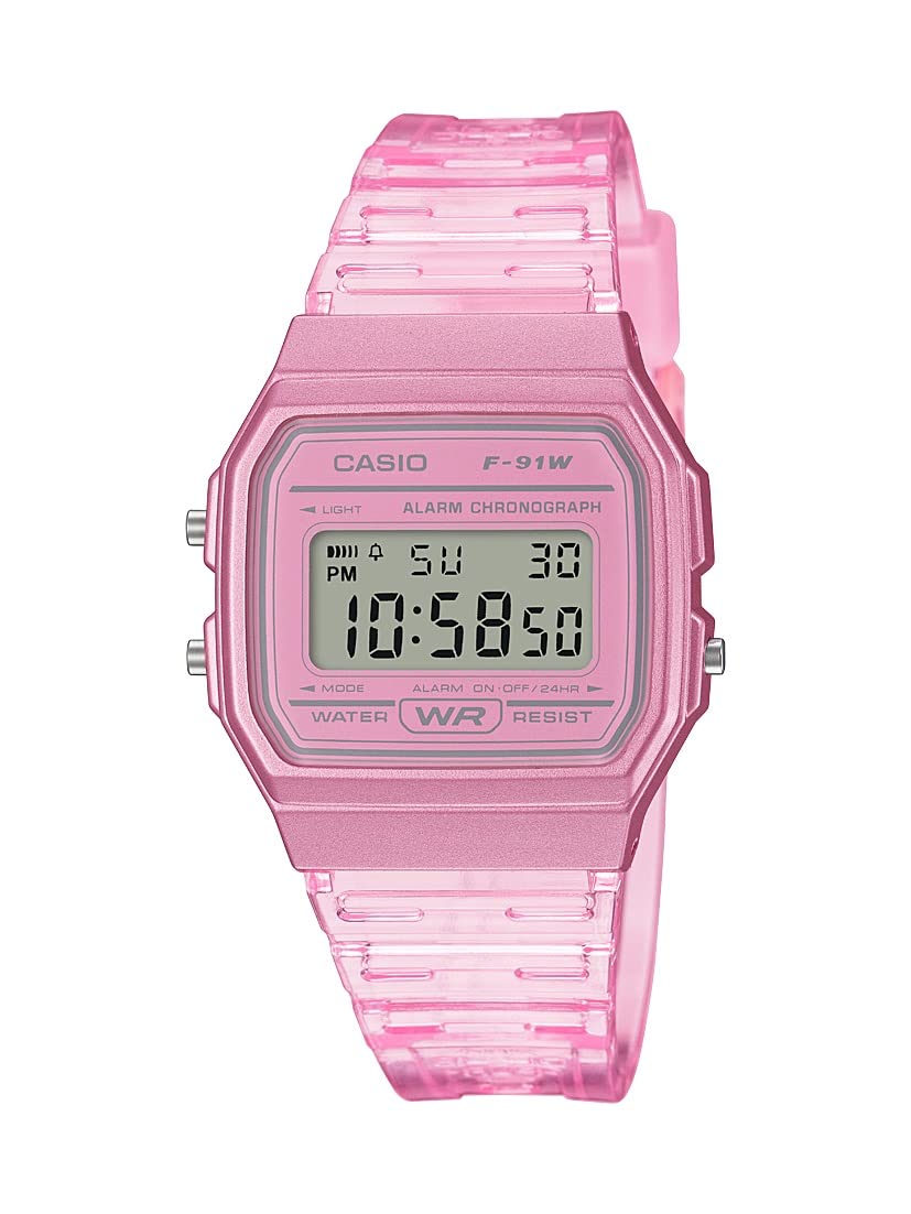 Casio Quartz Watch with Resin Strap, Pink, 20 (Model: F-91WS-4CF) Casio