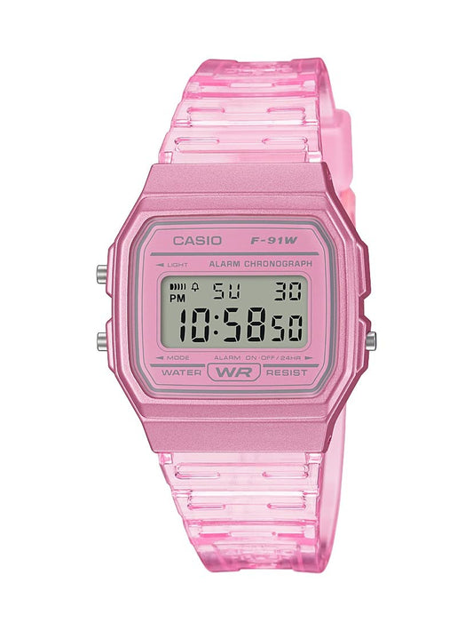 Casio Quartz Watch with Resin Strap, Pink, 20 (Model: F-91WS-4CF) Casio