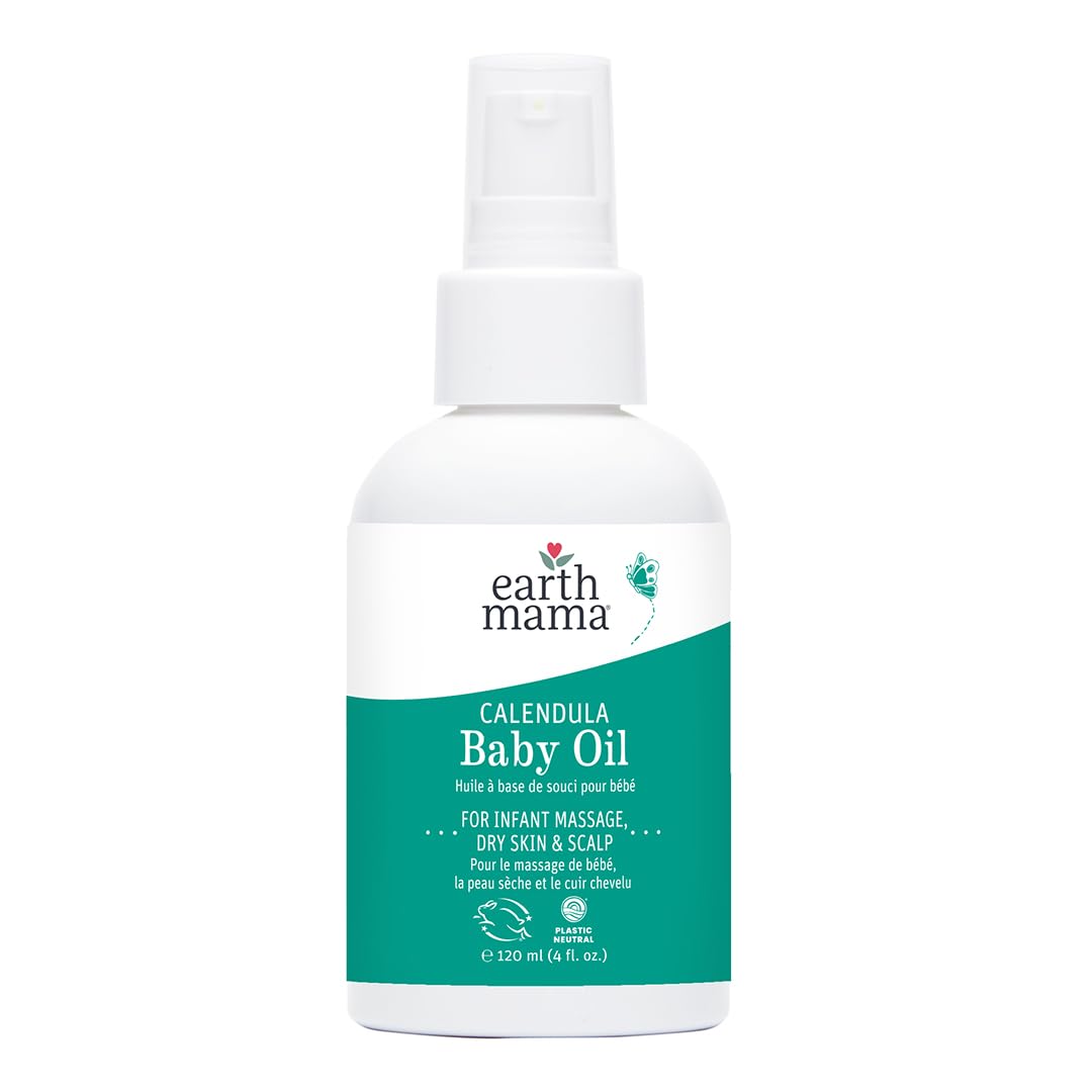 Earth Mama - Calendula Baby Oil - 120 ml 🍁 All In One Marketplace Canada