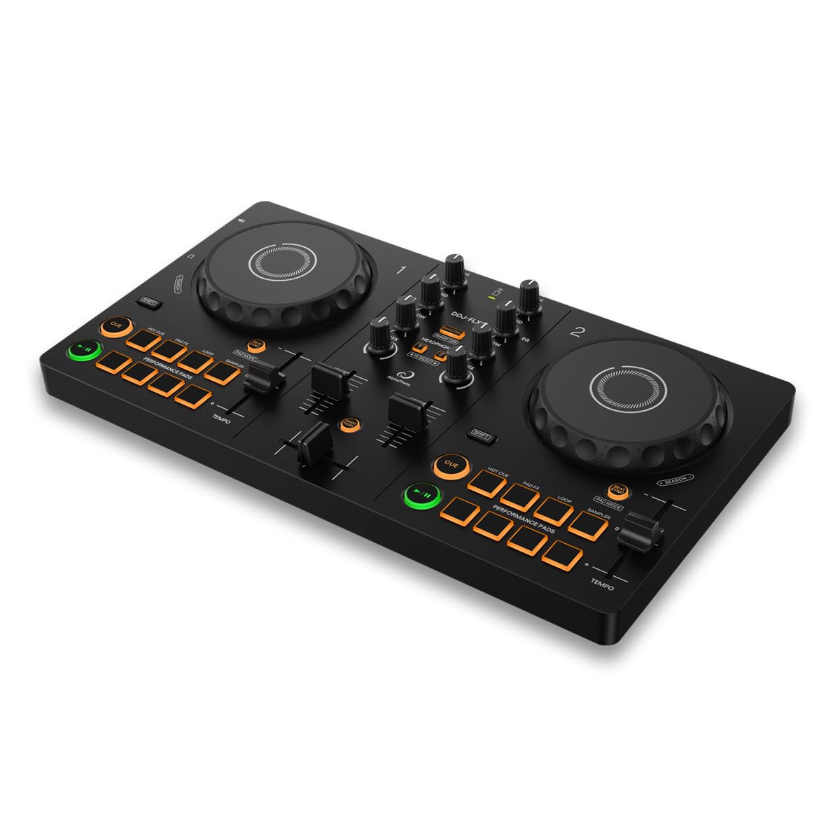 AlphaTheta DDJ-FLX2 Compact 2-Channel DJ Controller, Smart Fader, USB-C