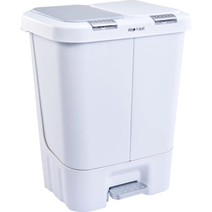 Step N’ Sort 40L Dual Compartment Recycling Bin – Slim Kitchen Waste & Recycling System (2 × 20L) Step N' Sort