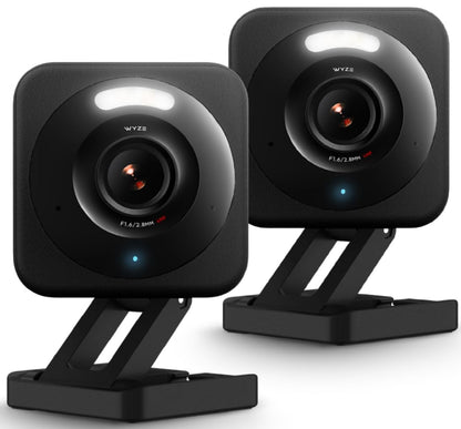 WYZE Cam v4 (Latest Model), 2.5K AI Security Camera, Indoor/Outdoor Cameras for Home Security, Vibrant Color Night Vision, No Subscription Required, Free Expert Help, Black, 2 Pack