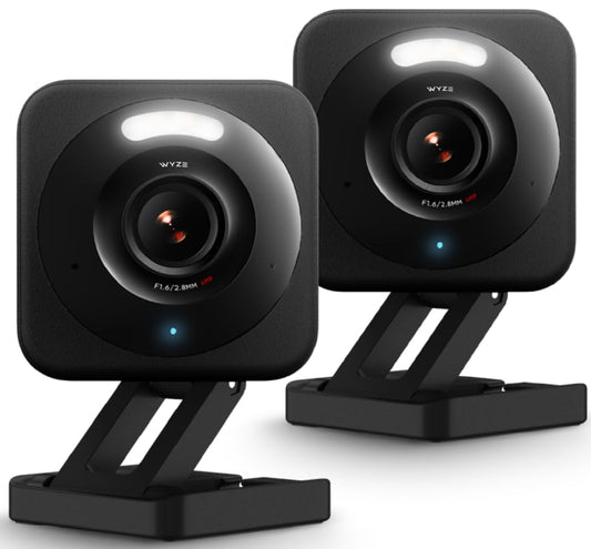 WYZE Cam v4 (dernier modèle), caméra de sécurité IA 2,5K, caméras intérieures/extérieures pour la sécurité à domicile, vision nocturne couleur éclatante, aucun abonnement requis, assistance experte gratuite, noir, lot de 2 🍁 All In One Marketplace Canada