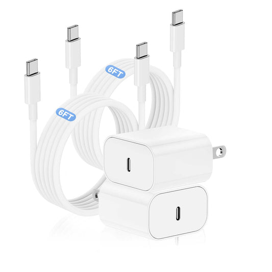for iPhone 15 16 17 Charger Fast Charging 6ft, Apple 20W USB C Charger and Type C to C Cable Cord Block Plug Adapter for iPhone 17 Air/16 Pro/16 Pro Max/15 Pro Max/15 Plus/iPad