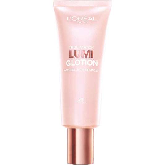 L’Oréal Paris True Match Lumi Glotion, Highlighter, Natural Glow Enhancer for Face & Body, Makeup, Instantly Hydrates and Illuminates Skin, Sheer Color Tint, Offers a Sunkissed Glow, 901 Fair, 40 ml
