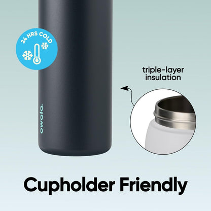 Bouteille d'eau isolée en acier inoxydable Owala FreeSip avec paille pour le sport et les voyages, sans BPA, 1,2 L, Foggy Tide
