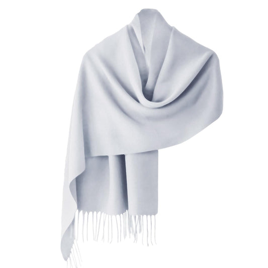 Womens Scarf Pashmina Shawls & Wraps 79x28 Acrylic Blend Silver 🍁 All In One Marketplace Canada