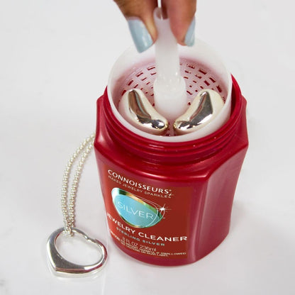 Connoisseurs Silver Jewelry Cleaner 8 oz Liquid Tarnish Remover for Sterling Silver Rings, Necklaces, Earrings & Bracelets Safe, Fast & Effective Silver Cleaning Solution - Available at All In One Marketplace Canada