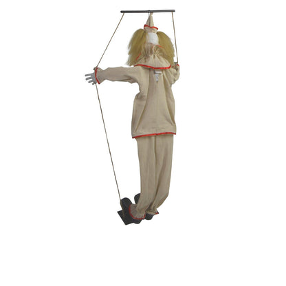 Haunted Hill Farm, clown animé Smalls de 140 cm sur balançoire, décoration d'Halloween pour intérieur ou extérieur couvert, fonctionne sur piles, décoration de fête