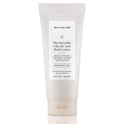 Naturium The Smoother Glycolic Body Lotion | Moisturizing & Exfoliating Cream, With AHA, For Rough and Dry Skin | 8 FL OZ / 234 ml Naturium