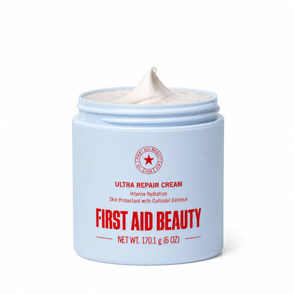 First Aid Beauty - Ultra Repair Cream - Intense Hydration Face & Body Moisturizer - Whipped Colloidal Oatmeal Clinically Proven to Strengthen Skin Barrier in 7 Days - Helps Relieve Eczema, 6 oz First Aid Beauty