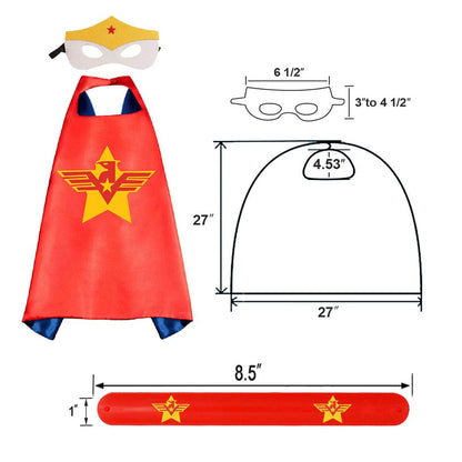 RioRand Kids Dress Up Superhero Capes Set and Slap Bracelets Costumes Birthday Party Christmas Gifts (4PCS FOR BOYS & GIRLS) 🍁 All In One Marketplace Canada