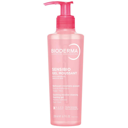 Bioderma Sensibio Foaming Gel Gentle Face Cleanser, Cleansing and Makeup Removing Refreshing Feeling for Sensitive Skin Bioderma
