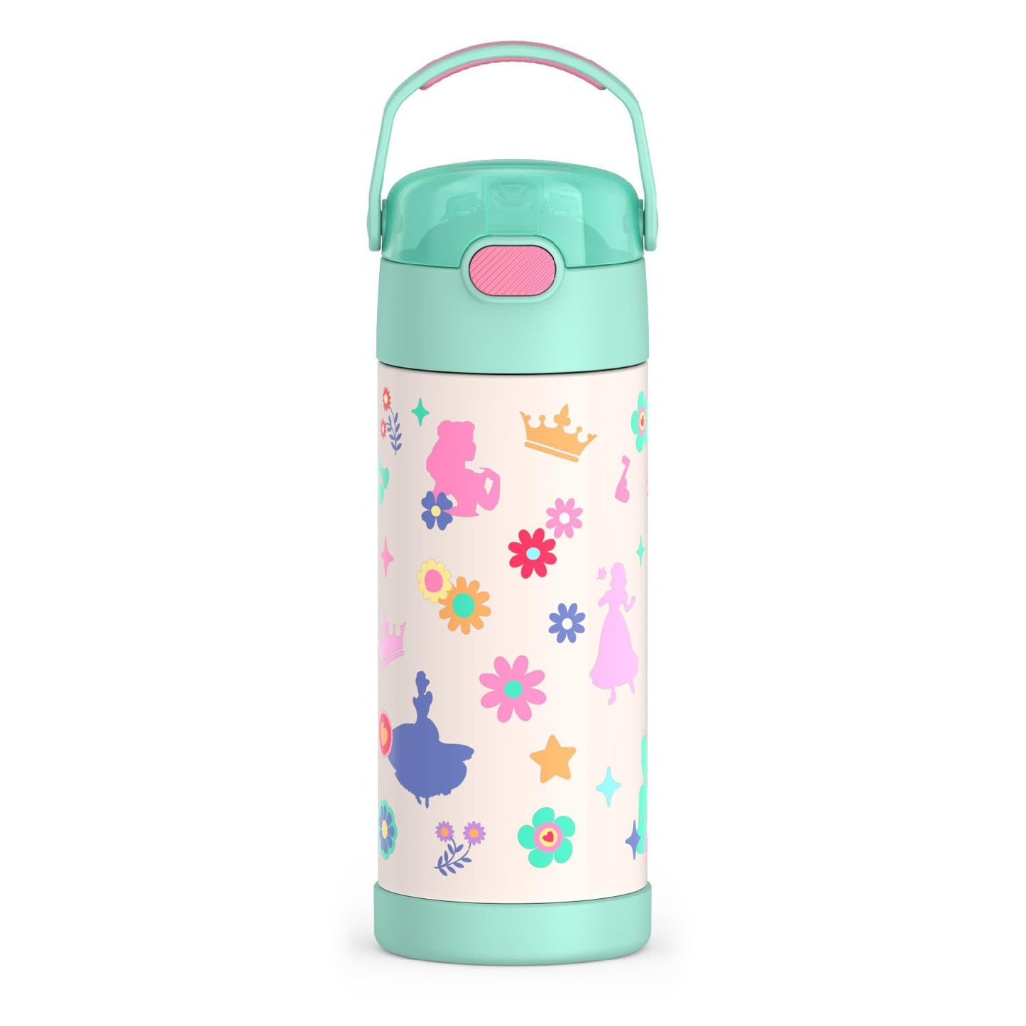 THERMOS FUNTAINER Water Bottle with Straw, 14oz, Princess