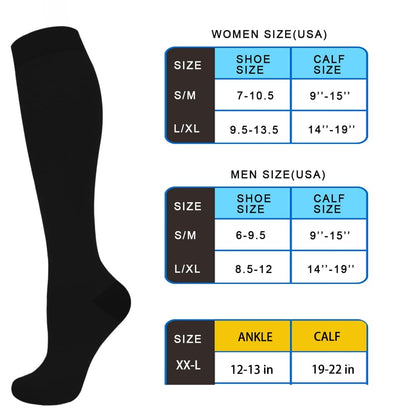CTHH 4 Pairs Graduated Copper Compression Socks for Women & Men Circulation 15-20 mmHg - Best Support for Nurses, Running