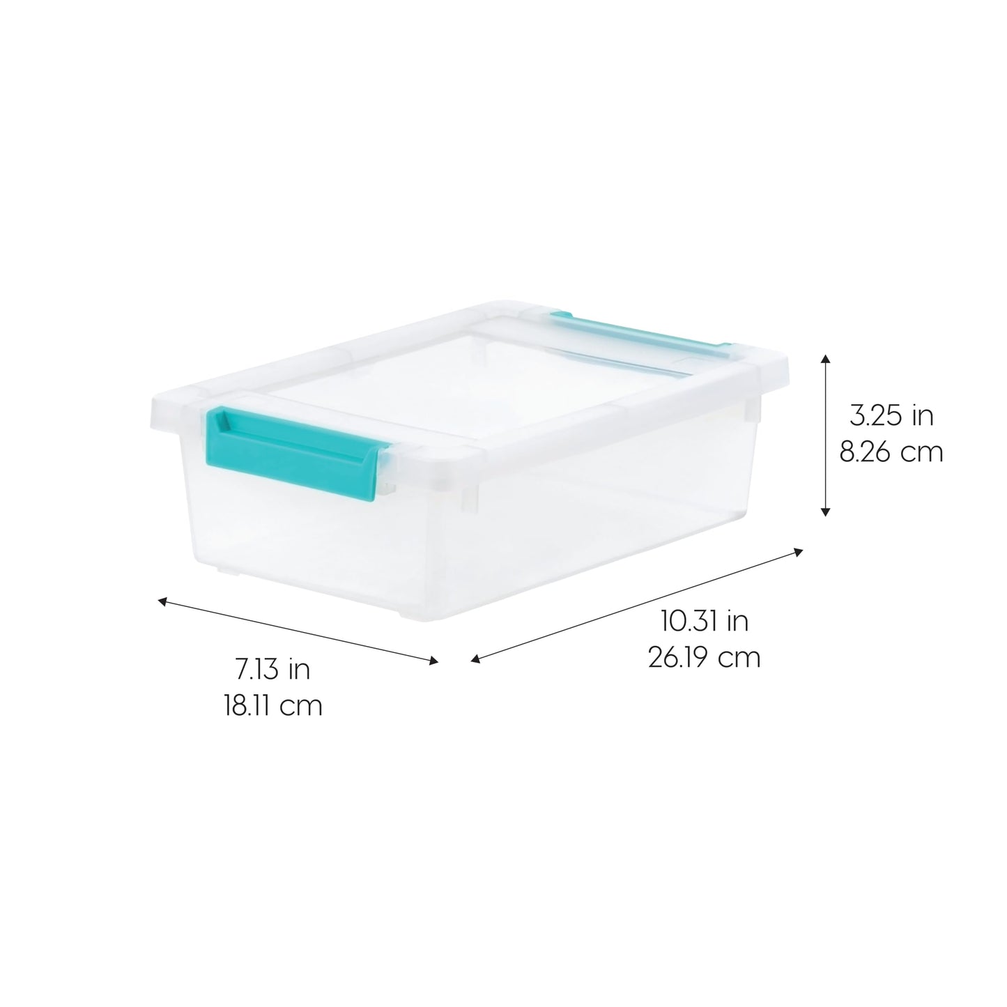 IRIS USA Storage Bins with Lids |Made in USA| 2 Qt - (6-Pack) - Clear IRIS USA