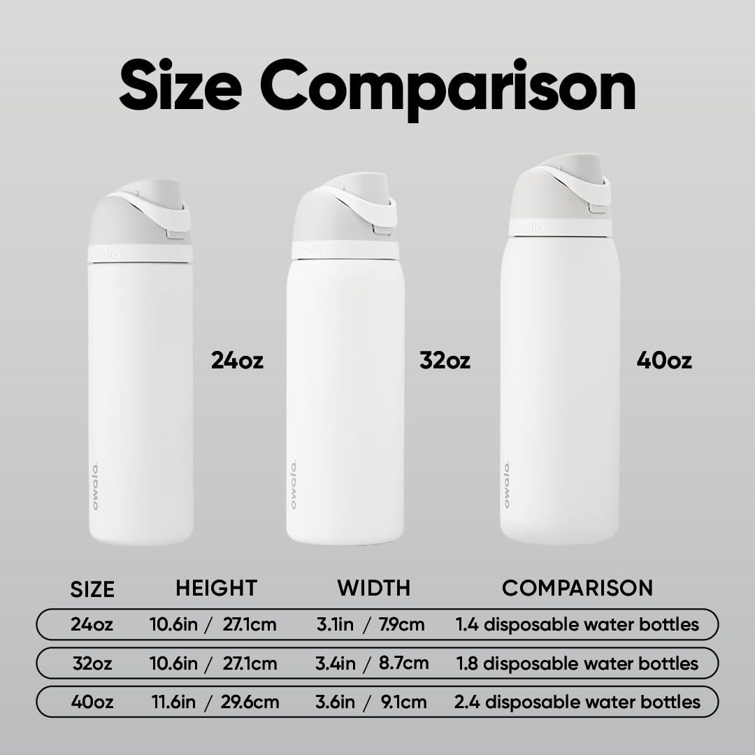 Owala FreeSip Insulated Stainless Steel Water Bottle with Straw, BPA-Free Sports Water Bottle, Great for Travel, 24 Oz, Crown Jewel 🍁 All In One Marketplace Canada