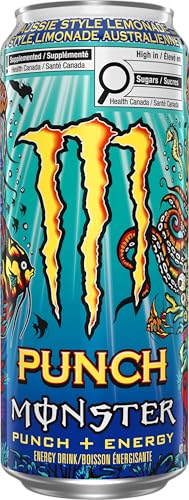 Monster Punch Aussie Style Lemonade Energy Drink, 473 mL Cans (12 Pack)