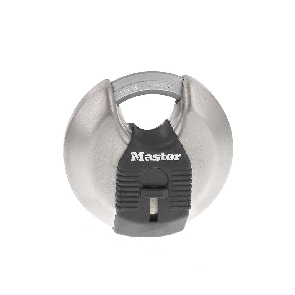 MASTERLOCK 70mm Disc Padlock, 2-3/4", Silver M40XKADCCSEN Master Lock