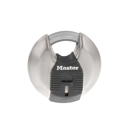 MASTERLOCK 70mm Disc Padlock, 2-3/4", Silver M40XKADCCSEN Master Lock