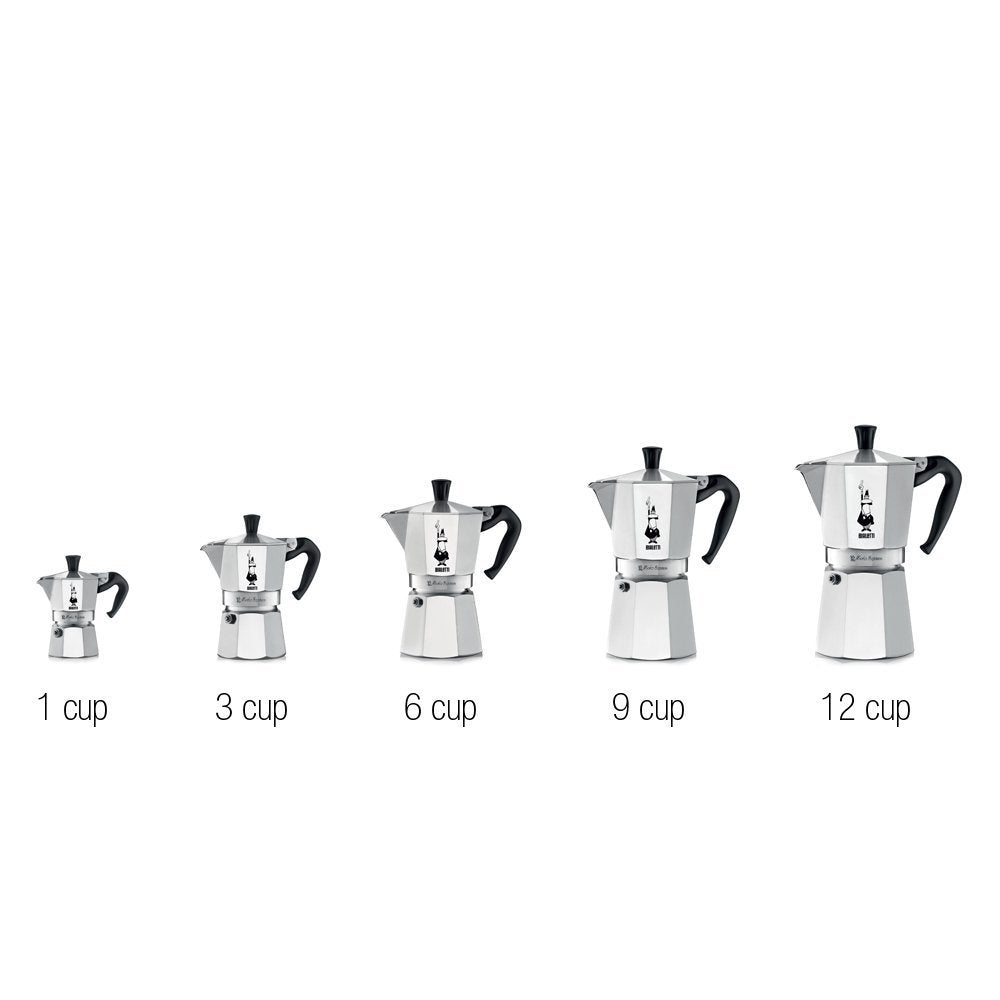Bialetti - Moka Express: Iconic Stovetop Espresso Maker, Makes Real Italian Coffee, Moka Pot 3 Cups (4.3 Oz - 130 Ml), Aluminium, Silver 🍁 All In One Marketplace Canada