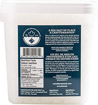 Vancouver Island Sea Salt - 1kg Large Flake Crystals - Hand-Harvested for Cooking, Baking & Finishing