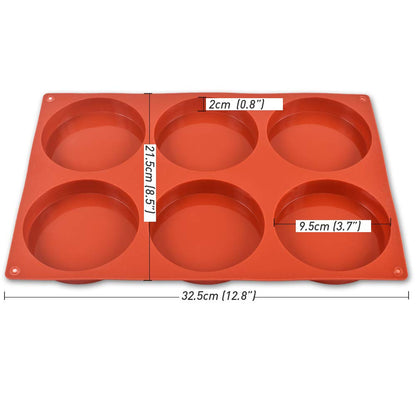 Newk Silicone Round Cake Mold, 2 Packs 6 Cavity Silicone Disc Like Mold for Cake, Resin Coasters, Handmade Soap 🍁 All In One Marketplace Canada