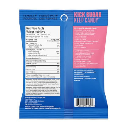 SmartSweets Wild Berries Gummy Candy 50g (Pack of 14) – Low Sugar, Low Calorie, Plant-Based & Gluten-Free
