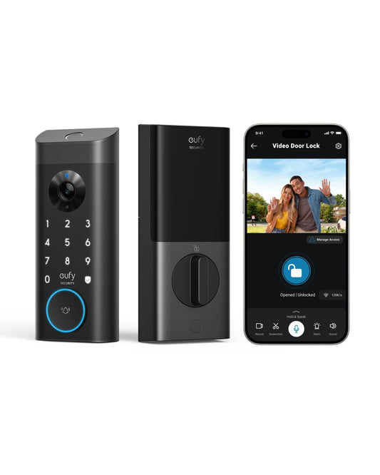 eufy Security Video Smart Lock E330, 3-in-1 Camera+Doorbell+Fingerprint Keyless Entry Door Lock, WiFi Door Lock,App Remote Control,2K HD,Doorbell Camera,No Monthly Fee - Available at All In One Marketplace Canada