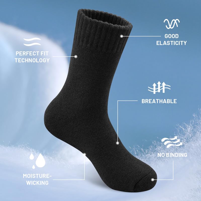 SIMIYA 5 Pairs Merino Wool Socks Extra Thick for Winter Cold Weather 🍁 All In One Marketplace Canada