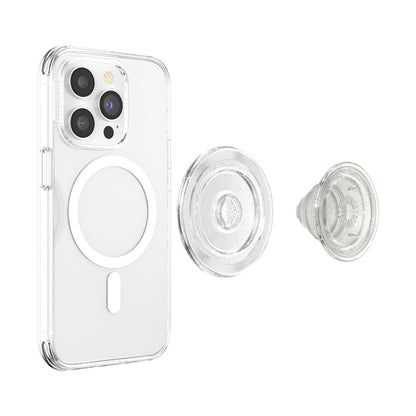 PopSockets Phone Grip for MagSafe, Magnetic Holder- Clear Glitter