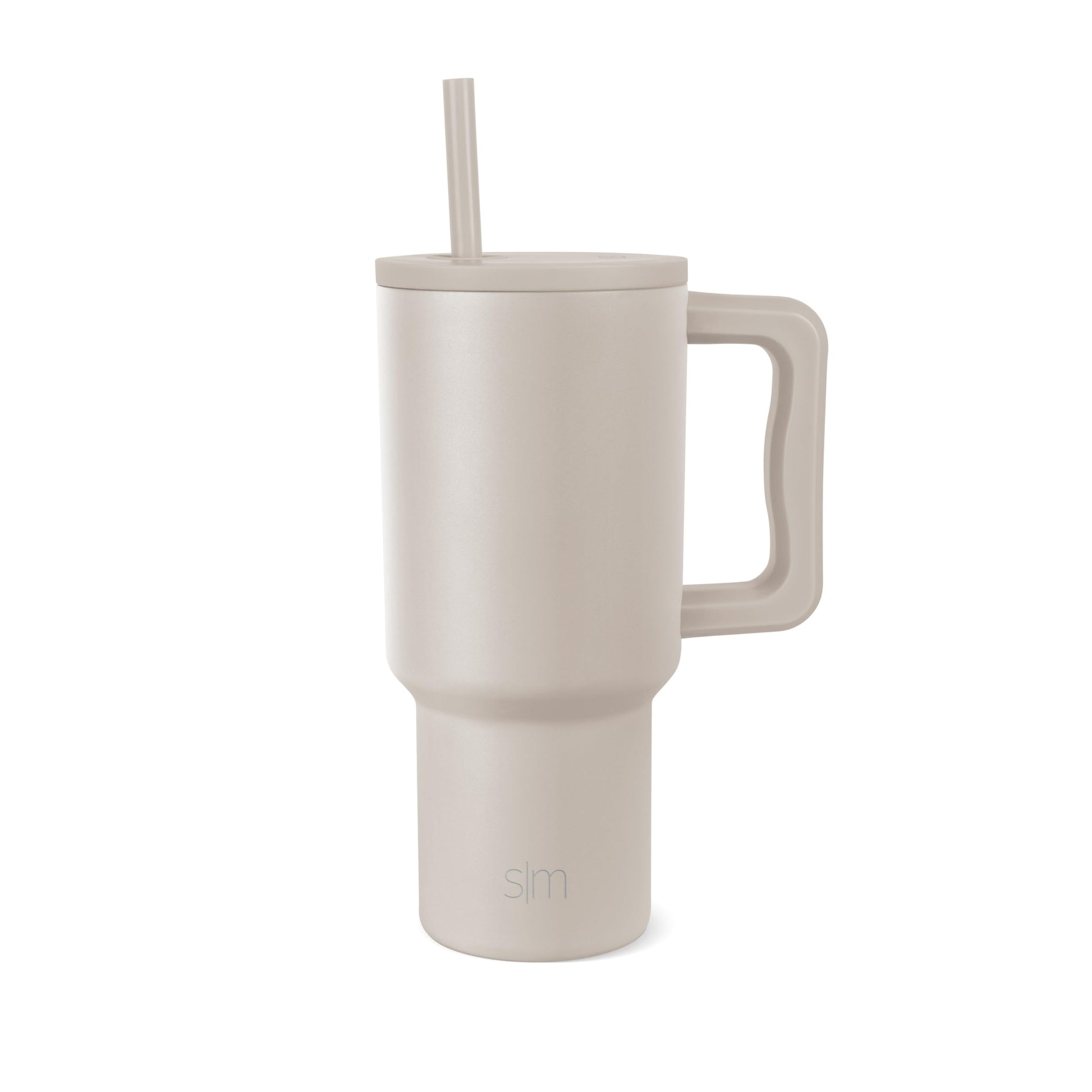 Simple Modern Tumbler with Handle and Straw | 30oz | Beige Simple Modern