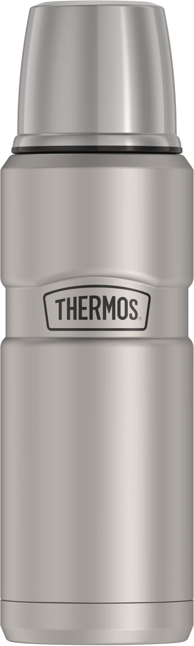 THERMOS Stainless King Beverage Bottle, 16oz, Matte Steel Thermos