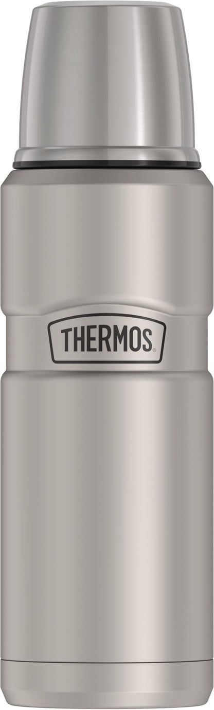 THERMOS Stainless King Beverage Bottle, 16oz, Matte Steel Thermos