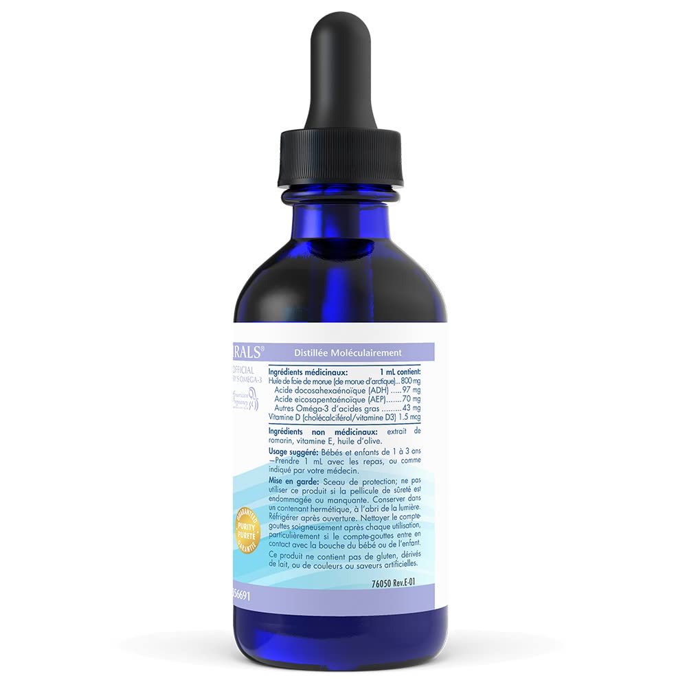 Nordic Naturals Baby's DHA Liquid - Omegas From Arctic Cod Liver Oil with Vitamin D3, Safe and Effective for Babies, 60 mL - Available at All In One Marketplace Canada