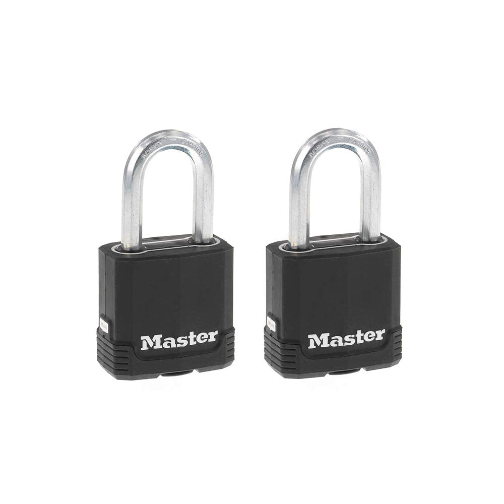 Master Lock Magnum Heavy Duty Outdoor Padlock with Key, 2 Pack Keyed-Alike M115XTLF Master Lock