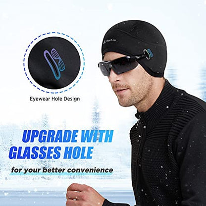 HIKENTURE Winter Skull Cap, Thermal Helmet Liner for Men Women, Black 2PCS 🍁 All In One Marketplace Canada