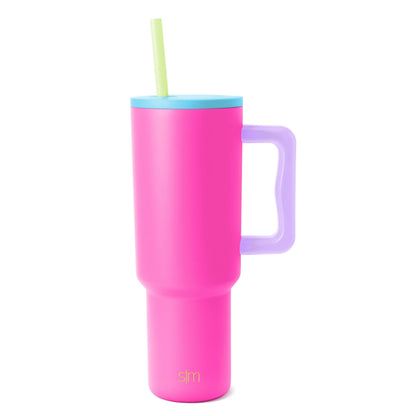 Simple Modern Tumbler with Handle and Straw | 40oz | 80s Mix Simple Modern