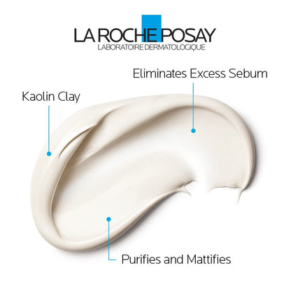 La Roche-Posay Clarifying Clay Skincare FACE MASK, Effaclar Unisex Purifying Clay Mask for Oily Skin, Sebum Controlling with Kaolin Clay, Travel Size Approved, 100 ml.