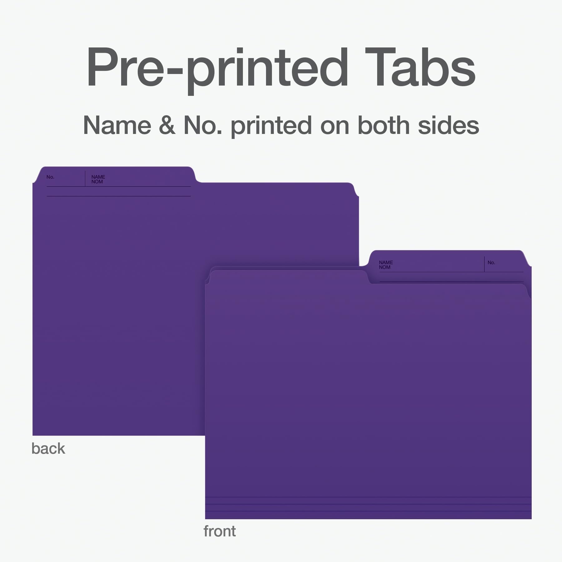 Pendaflex Colour File Folders, 1/2 Cut Tab, Letter, Violet, 100/Box Pendaflex