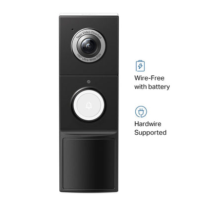 TP-Link Tapo Smart Video Doorbell Camera with Chime, Battery or Wired, 2K 5MP Color Night Vison, No Monthly Fee, 180° Ultra-Wide Head-to-Toe View, Free AI Detection, Cloud & Local Storage (Tapo D235) 🍁 All In One Marketplace Canada