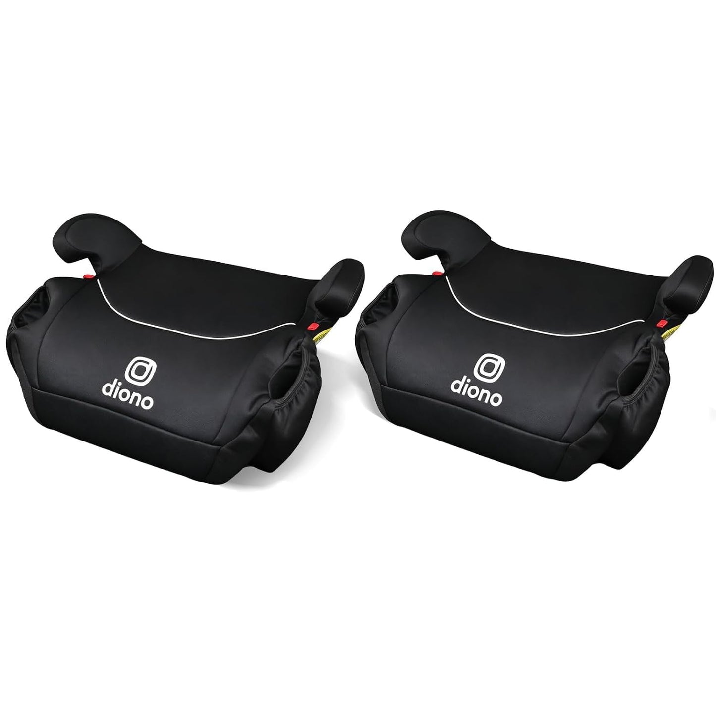 Diono Solana 2022, No Latch, Pack of 2 Backless Booster Car Seats, Lightweight, Machine Washable Covers, Cup Holders, Black Charcoal