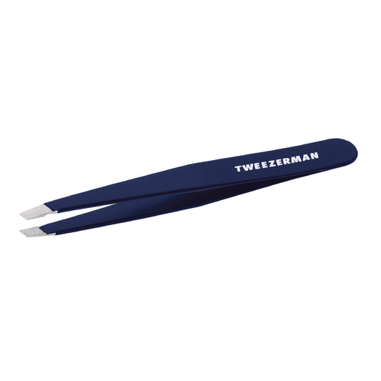Tweezerman Exclusive Evening Blue Slant Tweezer - Hair Removal Tweezers, Stainless Steel - Available at All In One Marketplace Canada